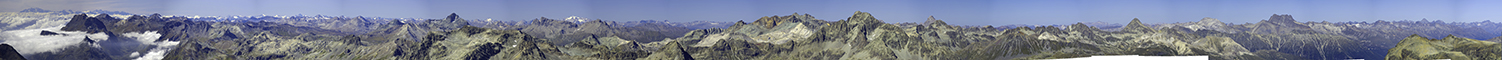 Panorama der Schweizer Alpen vom Corvatsch
