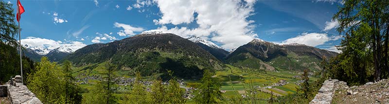 Panorama Münstertal von Ruina Balcun At