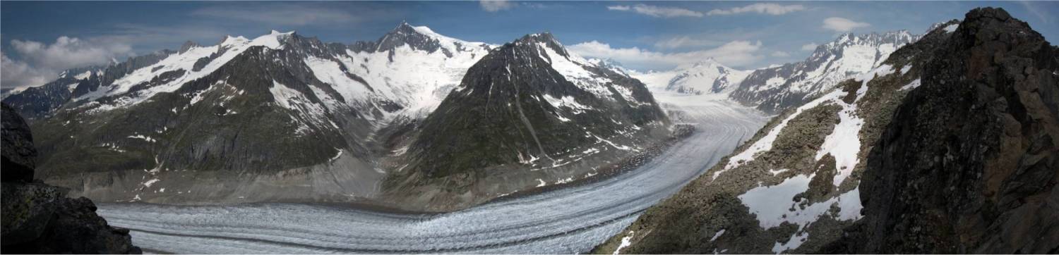 Panorama des Aletschgletschers