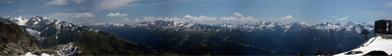 Panorama vom Eggishorn nach Süden