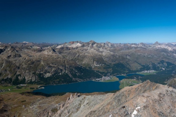 Silvaplanasee, Glarner Alpen, Albula Alpen und Rätikon