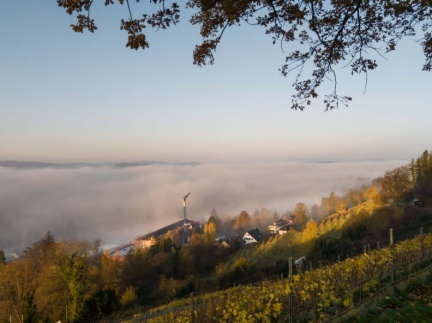 Winterthur unter Nebel