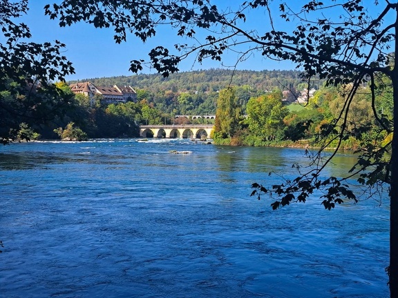 Rheinbrücke und Schloss Laufen