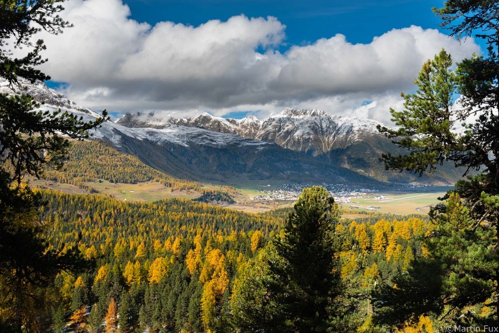 Samedan mit Albula Alpen