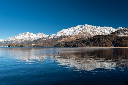 Bernina Alpen mit Silser See